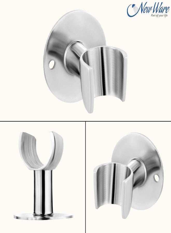 NEW WARE® Chrome Plated Brass Wall Round Hook | Multi-Purpose Wall Mounted Holder for Faucet, Health Faucet & Hand Shower - Image 2