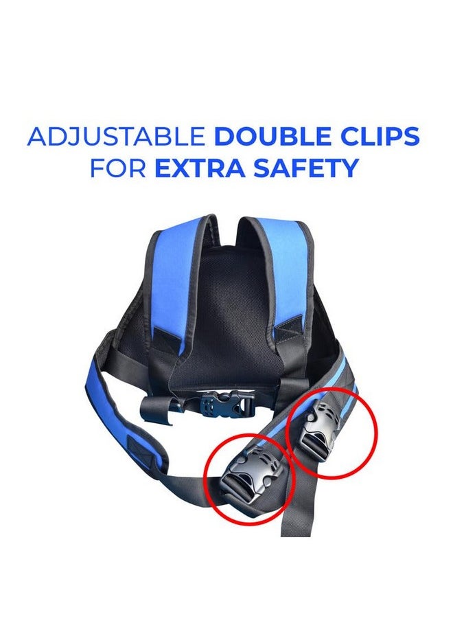 Younique -Two Wheeler Kid’s/Child Bike Safety Seat Belt with ADJUSTABLE Straps & DOUBLE LOCKS for Child Safety. Two Wheeler Safety Belt for Kids - Bike Scooter Scooty 2 wheeler safety belt for kids - Blue Simba - pzsku/ZE104E6A75C7DE07CA2C3Z/45/_/1738306174/911d521d-c7e9-40a4-8c85-8b906bc02c79