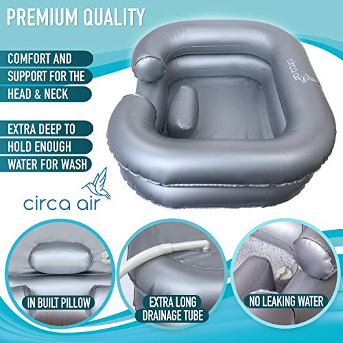 CIRCA AIR Inflatable Sink For Locs Detox - Tub For Dreads With Pillow, Hair Washing Basin, Shampoo Basin, Portable Hair Washing Station for locs - Image 5