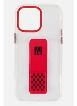 iPhone 14 Pro Max Morphix Clara Leather Grip Stand Case , Transparent