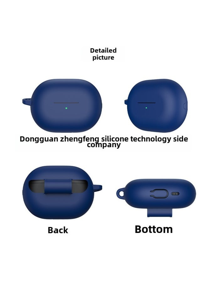 Generic - For Huawei Freebuds Pro3 Wireless Bluetooth Headset Protective Case Soft Silicone Pro3 Headset Case Solid Color-Color:Black + Hook + Single Opp-Model:Huawei Freebuds Pro3/pro4 Protective Case Neutral (excluding Headphones) The Upper Cover Is Fixed With Double-sided Tape By Default - Image 1