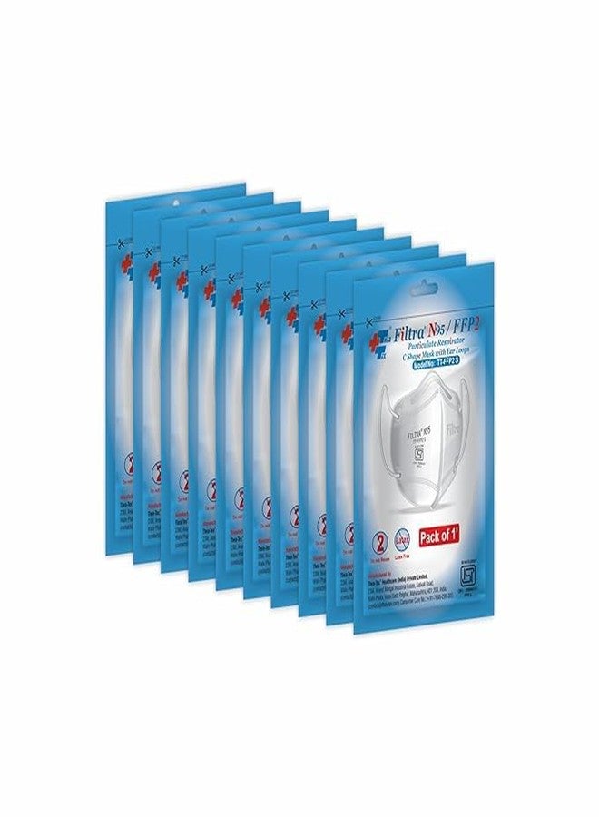 Filtra® N95 Mask with Ear Loops | FFP2 Mask with Ear Loops | BIS Certified | 5 Layer N95 Mask | Extra Thick Elastic | High Filtration (10 Single Packs) (10 counts (Pack of 3)) - Image 4