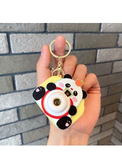 Cartoon Panda Camera Keychain Projector Car Keyring Bag Charm Couple GiftPanda Camera-Yellow Panda Camera-Yellow