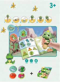 XIYU Stamp Toy and 200 Stickers, Children's Seal Toy Magic Stamp Reward Boy Girl Cartoon Sticker Waterproof  - Image 3