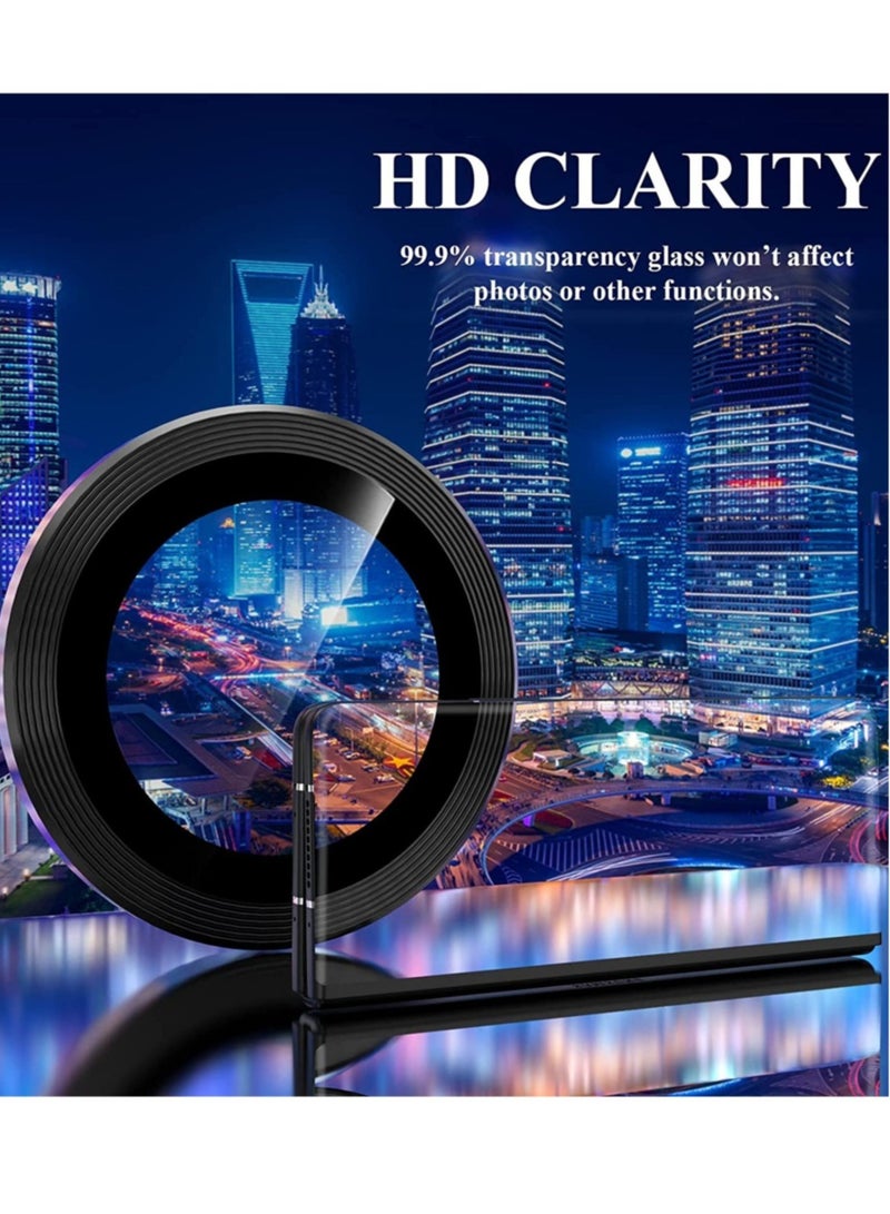 for Samsung Galaxy Z Fold 4 Camera Lens Screen Protector [Installation Frame] Individual Ultra HD Tempered Glass Camera Cover for Galaxy Z Fold 4 5G, 1 Set - Image 3