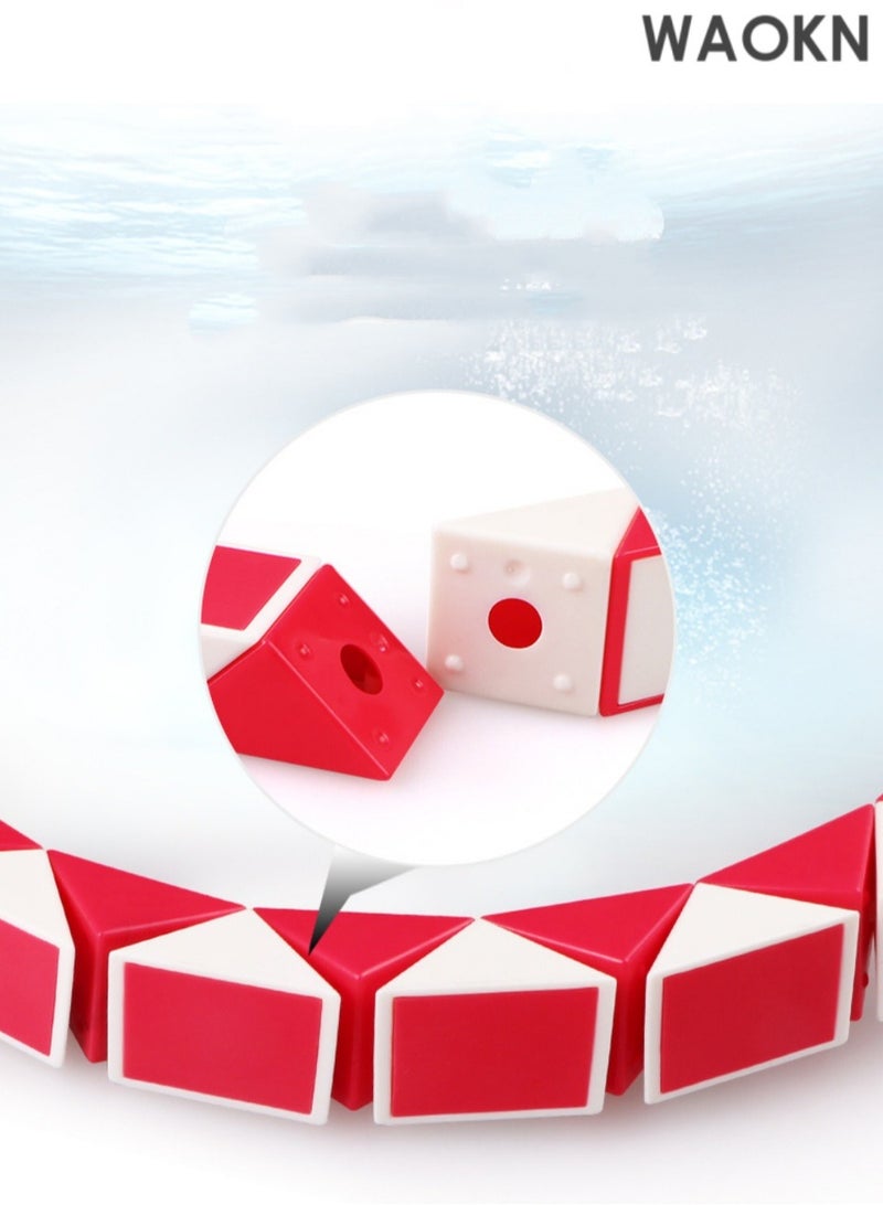 WAOKN Mini Magic Snake Cube, 24 Pack 24 Blocks Mini Fidget Snake Cube, Mini Twist Puzzle Cubes, Sensory Toy Brain Teaser Quiet Snake Magic Snake Cube Twist Puzzle,Brain Teaser Party Favors Game Fillers for Kids,Teens and Adults, Small Gifts, Magic Cube Snake Toy, Twist Puzzle Toy for Children's Party and Party Bags, Children's Birthday Party  - Image 5