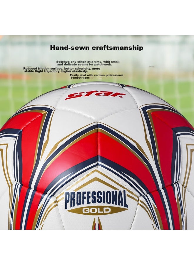 Star Soccer Ball Size 4 For Chinese Football Association Youth League Matches And Training, White And Red, High Elasticity, Sb344g - Image 4
