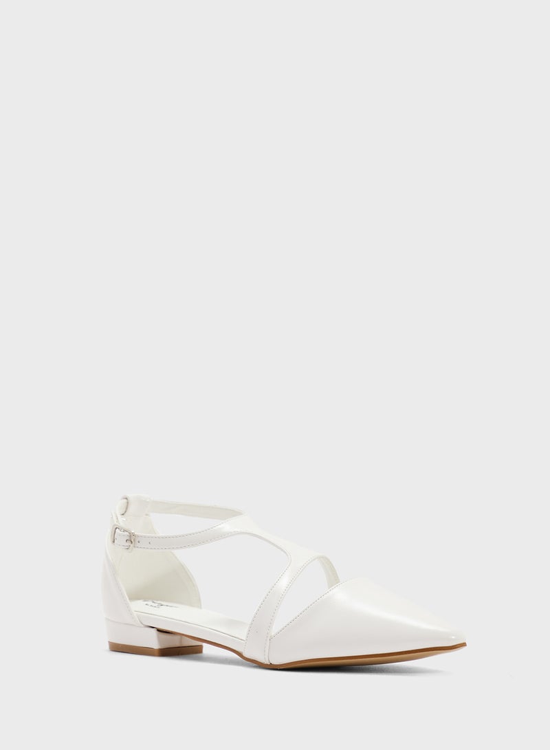 Ginger Pointed Flat With Ankle Strap  - Image 2