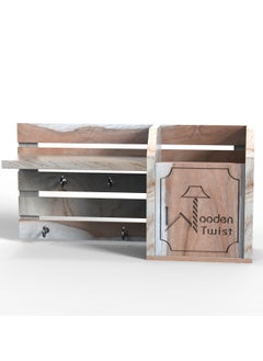 Wooden Twist Teak Wood Hand Crafted Mobile and Key Holder  - Image 2