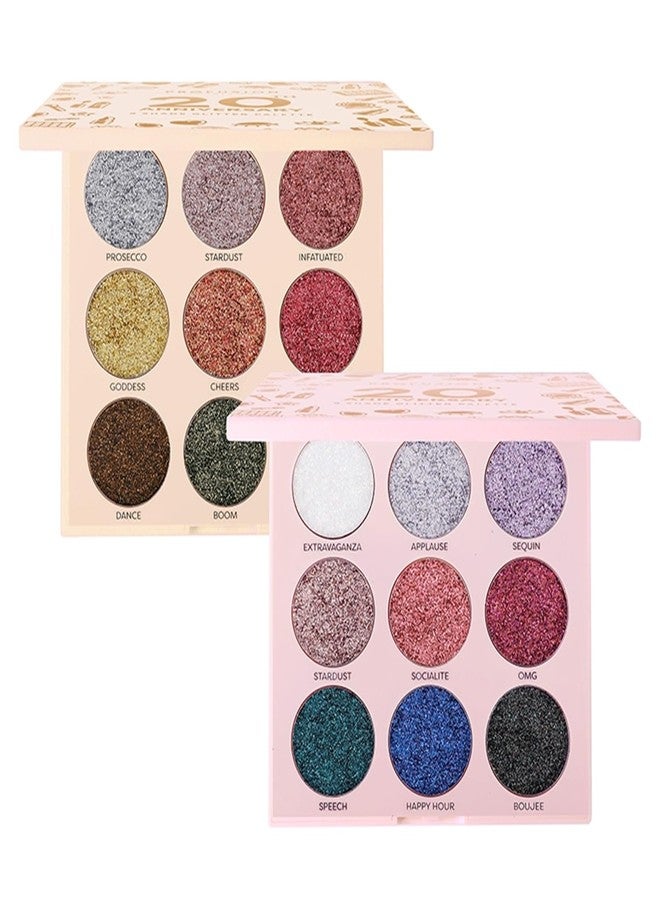 Profusion Cosmetics 20th Anniversary Pressed Glitter Palette (Gold) - Image 4