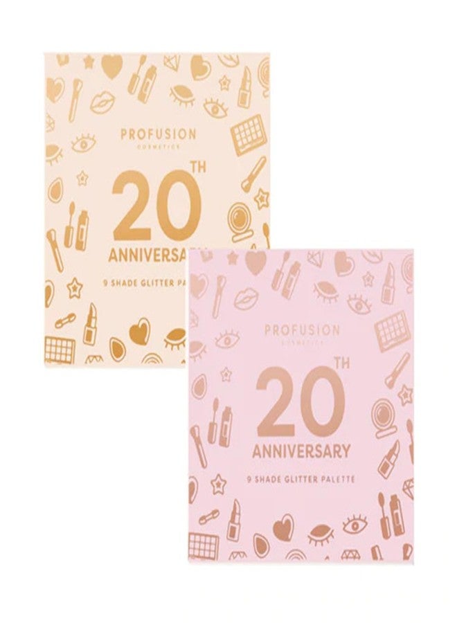 Profusion Cosmetics 20th Anniversary Pressed Glitter Palette (Gold) - Image 5