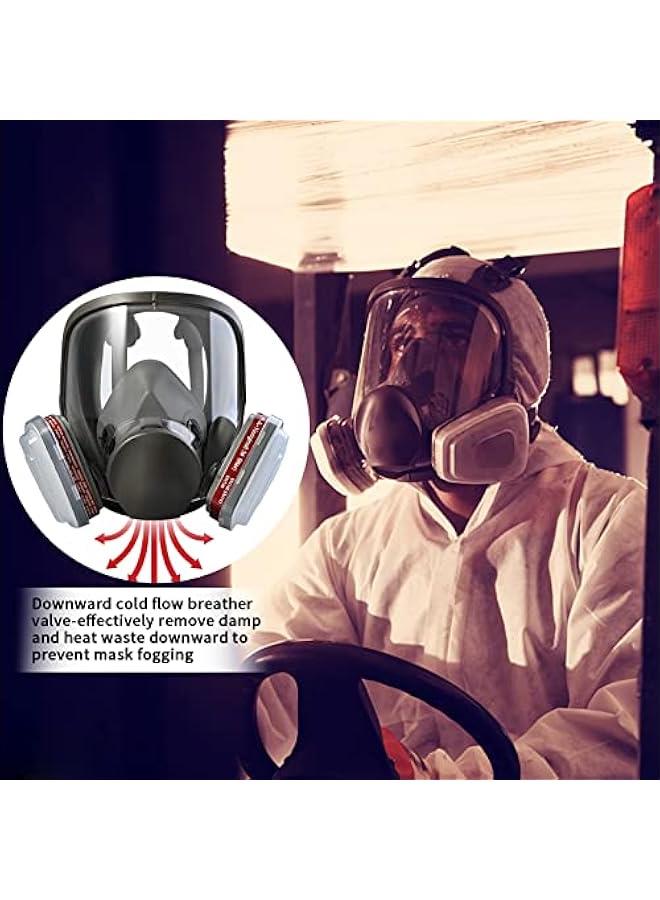 Arabest Half & Full Face Respirator Mask with Filters, Gas Masks for Construction Work, Paint, Dust, Spray, Welding, Sanding  - Image 4