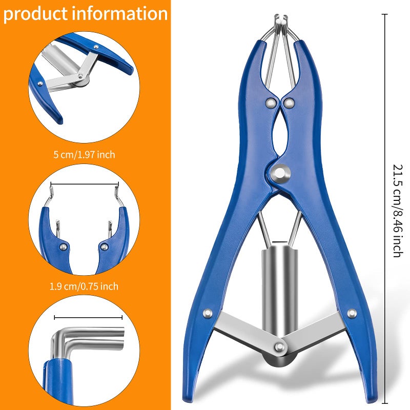 Minatee Balloon Expander Pliers Balloon Stuffing Tool Blue Stainless Steel Balloon Stretcher Sequin Filling Pliers for Filling Balloon Sequins Petals Home Party Activities(Simple Style) - Image 3