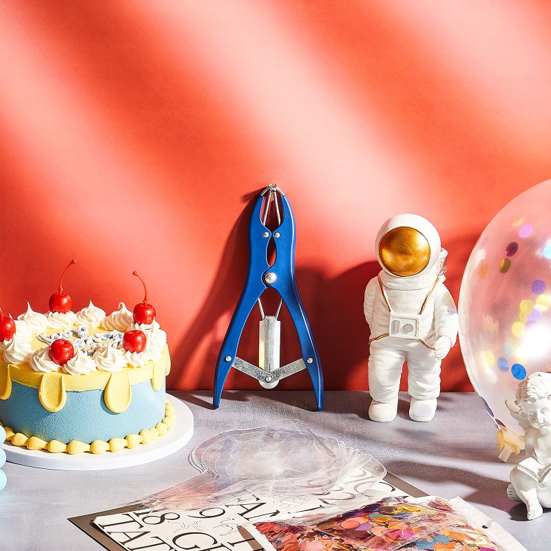 Minatee Balloon Expander Pliers Balloon Stuffing Tool Blue Stainless Steel Balloon Stretcher Sequin Filling Pliers for Filling Balloon Sequins Petals Home Party Activities(Simple Style) - Image 5