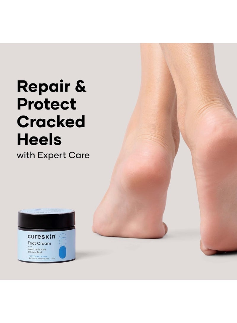 Cureskin كريم العناية بالقدمين للكعب المتشقق | يصلح، يلين، ويقشر | كريم للقدمين للنساء والرجال، 50 جرام - Image 2