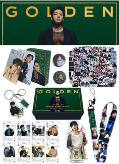 BTS Member JUNGKOOK New Album GOLDEN Gift Box Set With Lomo Cards, Acrylic Stand, Hand Account Tape, Lanyard, Stickers, Photo Card - pzsku/ZE105A0D682B3D8D0FD37Z/45/_/1703471386/2088bed6-8fc4-4300-b854-dddc2db54388