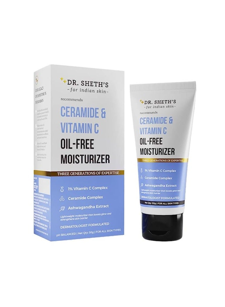 Dr. Sheth's Ceramide & Vitamin C Oil Free, Lightweight Moisturizer 50 ML - Image 1
