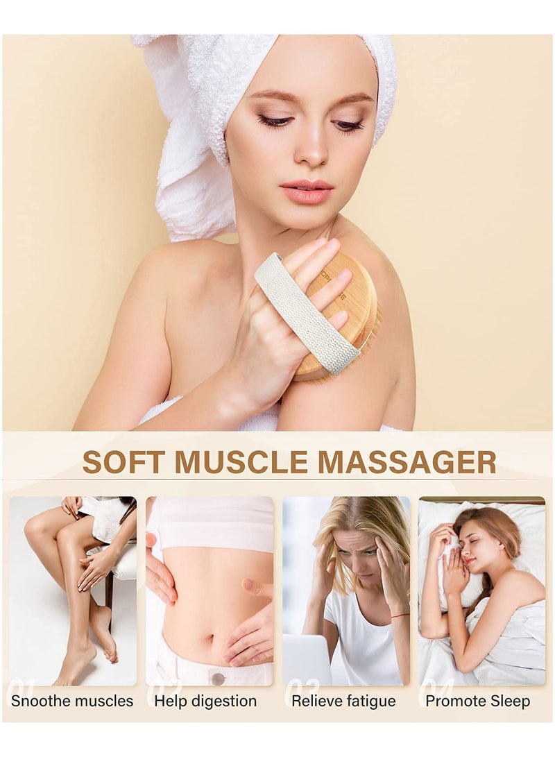 YIM-VIBEHAUS Body Brush Dry and Bath, Exfoliating Brush Reduce Cellulite Promotes Blood Circulation and Lymphatic Drainage with Soft Massage Nodules, Shower Brush Body Scrubber - Image 4