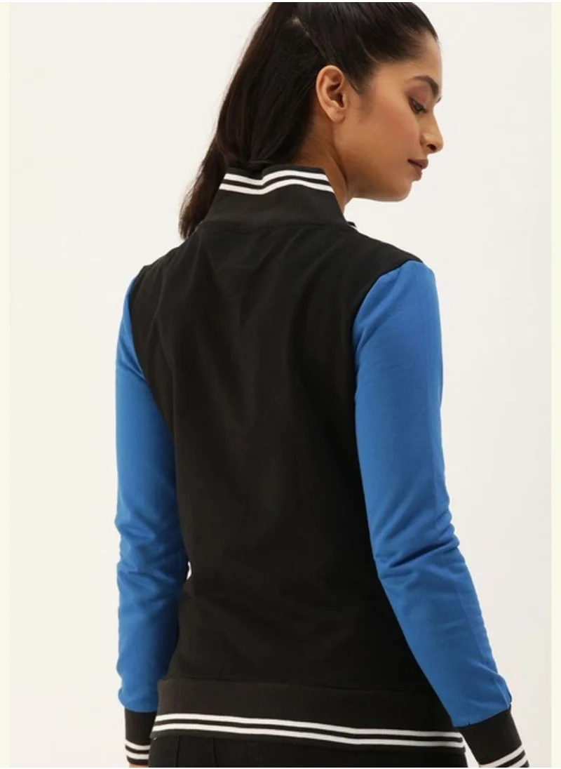Campus Sutra Color block Sweatshirt