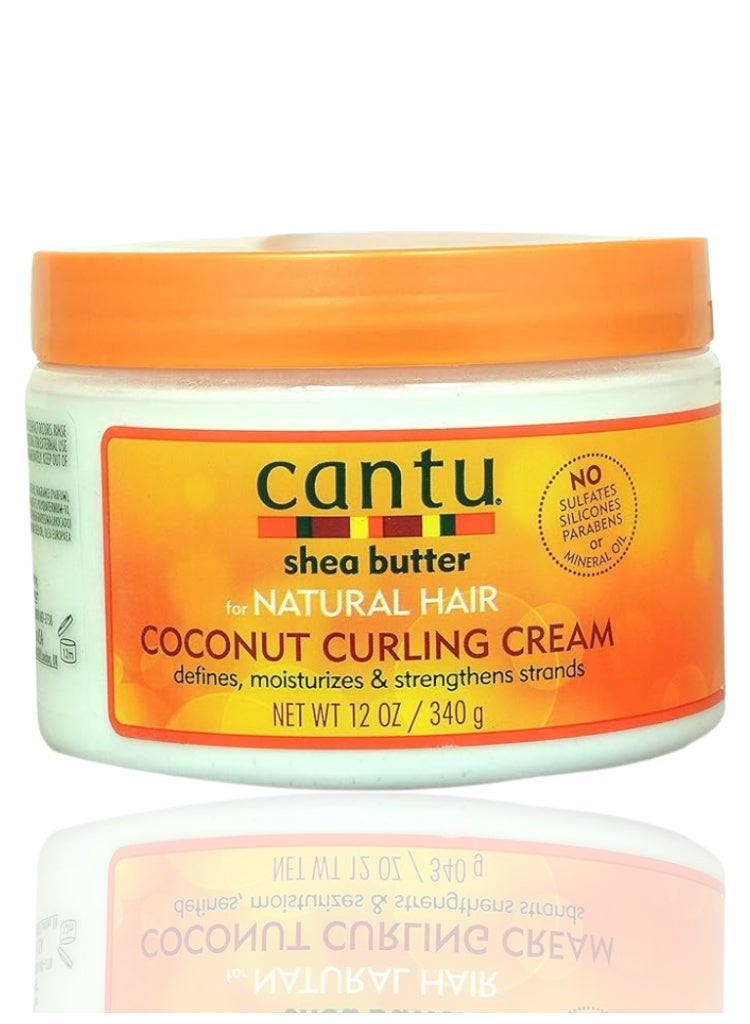 Cantu Curling Hair Cream 340 ml – Moisturizing Curl Defining Cream for Soft, Smooth & Frizz-Controlled Hair