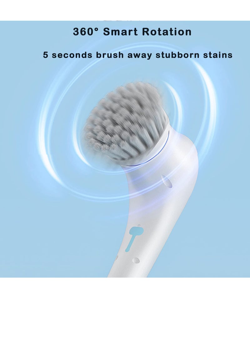 SYOSI Cordless Electric Rotary Scrubber, Portable Electric Cleaning Brush with 5 Brush Heads, Electric Scrubber 360° Smart Rotating Handheld Scrubber Brush for Plates, Pots, Walls, Kitchen, Shoes  - Image 5