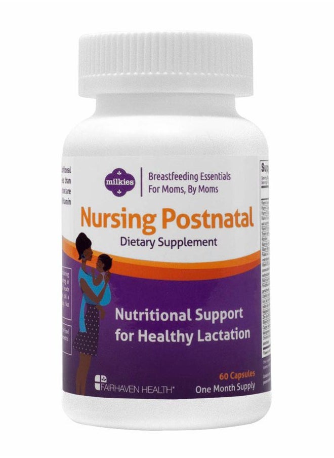 Milkies - Fairhaven Health Nursing Postnatal Vegetarian Supplement for Breastfeeding Women with Vitamin D and B, Nutritious Breast Milk Multivitamin - Gluten and Dairy Free - 1 Month Supply - Image 1