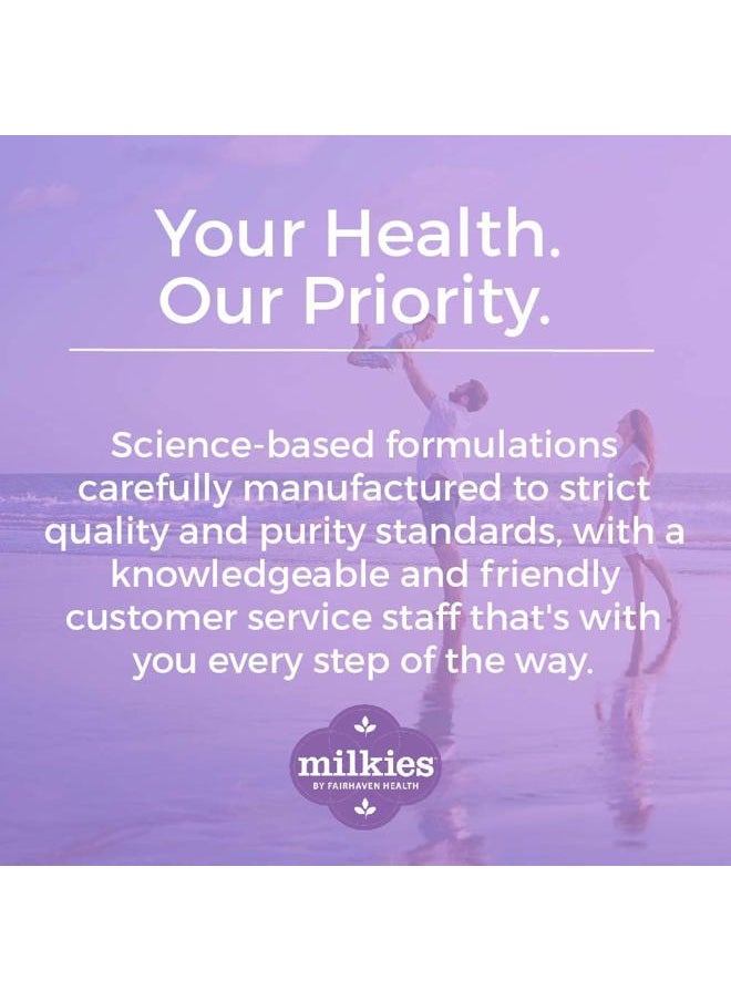 Milkies - Fairhaven Health Nursing Postnatal Vegetarian Supplement for Breastfeeding Women with Vitamin D and B, Nutritious Breast Milk Multivitamin - Gluten and Dairy Free - 1 Month Supply - Image 1