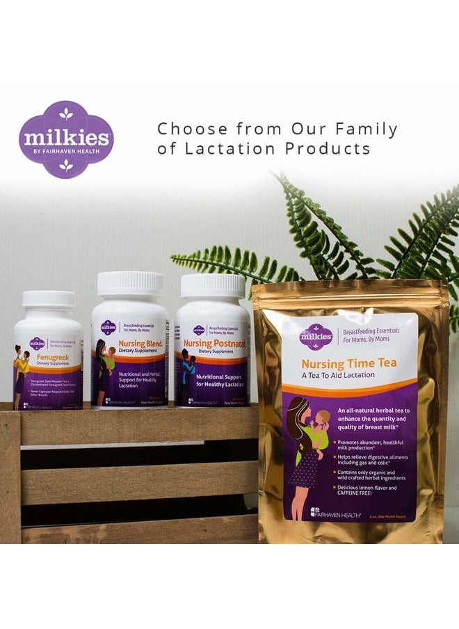 Milkies - Fairhaven Health Nursing Postnatal Vegetarian Supplement for Breastfeeding Women with Vitamin D and B, Nutritious Breast Milk Multivitamin - Gluten and Dairy Free - 1 Month Supply - Image 1