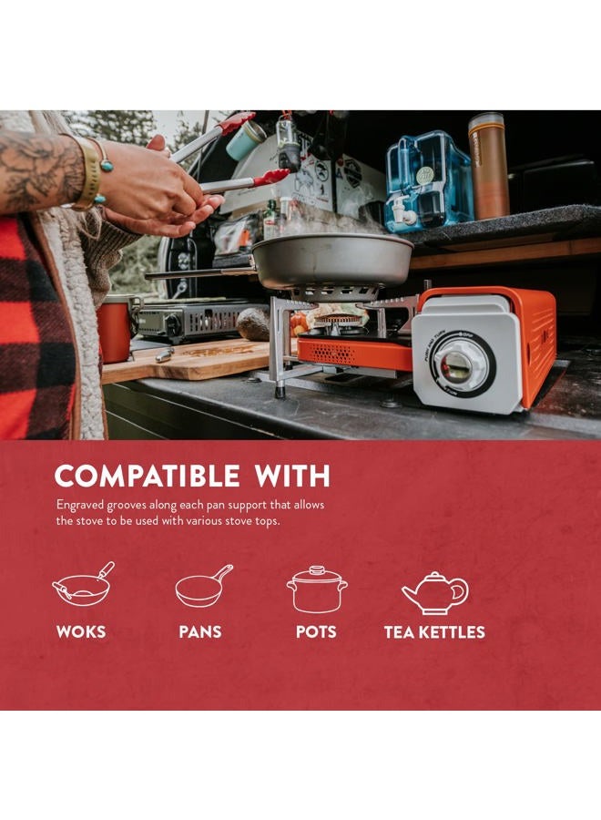 GasOne GS-8300 - Camp Stove Compact Butane Stove with Carrying Case - Foldable Portable Stove - Image 3