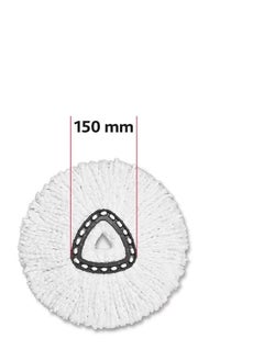 Vileda Vileda Turbo Smart 100% Microfibre refill | pack of 1| suitable for all Vileda Spin Mops System | for hard floor surfaces | Classic | White White  - Image 2