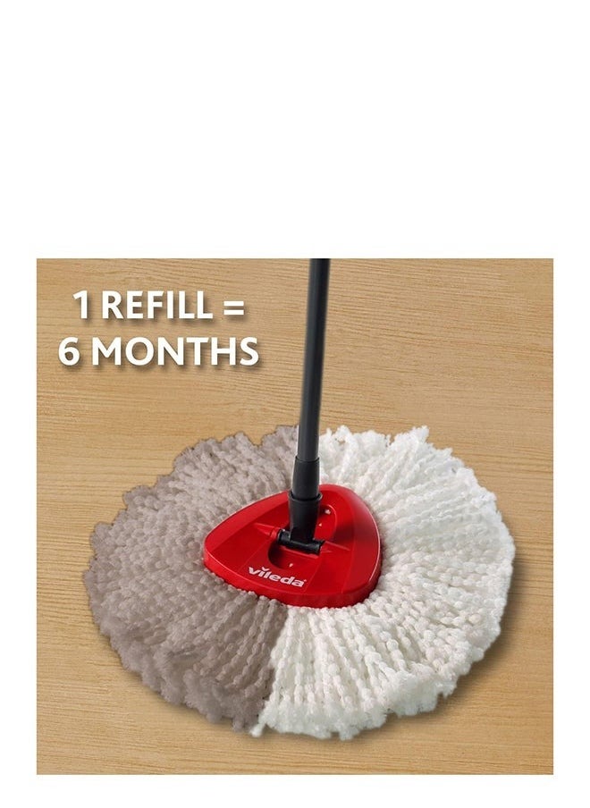 Vileda - Vileda Turbo Smart 100% Microfibre refill | pack of 1| suitable for all Vileda Spin Mops System | for hard floor surfaces | Classic | White White - Image 1