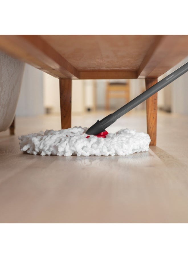 Vileda Turbo Smart 100% Microfibre refill | pack of 1| suitable for all Vileda Spin Mops System | for hard floor surfaces | Classic | White White