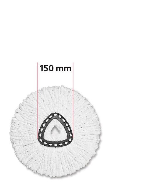 Vileda Turbo Smart 100% Microfibre refill | pack of 1| suitable for all Vileda Spin Mops System | for hard floor surfaces | Classic | White White