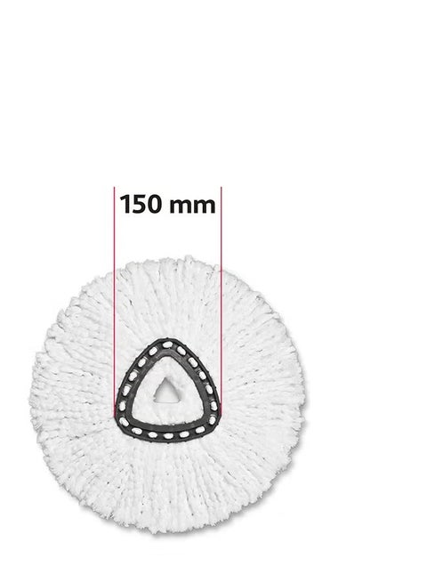 Vileda Turbo Smart 100% Microfibre refill | pack of 1| suitable for all Vileda Spin Mops System | for hard floor surfaces | Classic | White White