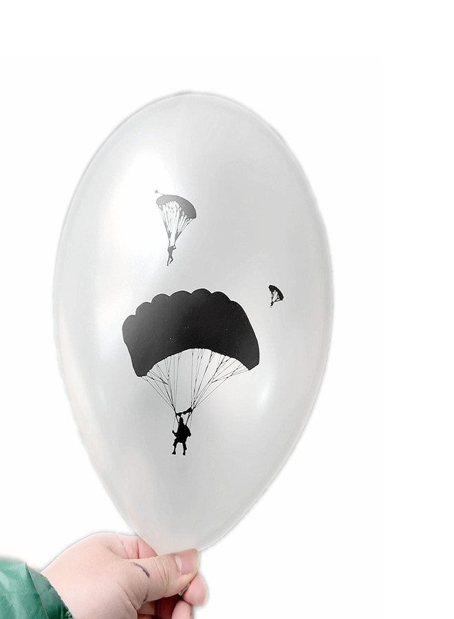 The DaPai 24Pcs US Army Airborne Paratrooper Latex Balloon Decorations Parachute Army Man Balloons Soldiers Military Themed Balloons Camouflage Party Veteran Party Supplies Patriotic Decorations - Image 2