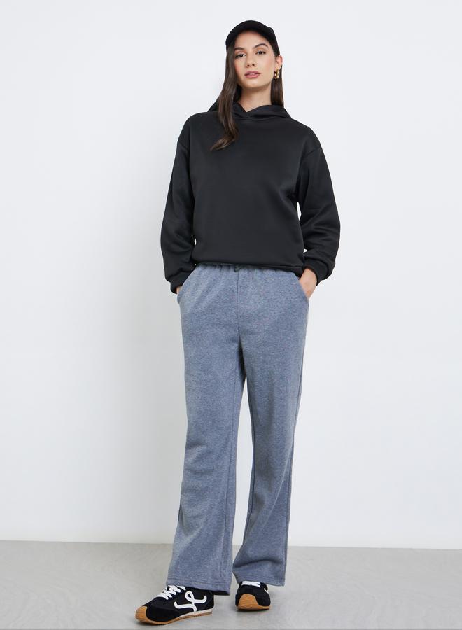 ستايلي هودي سادة بقصة واسعة - Image 2