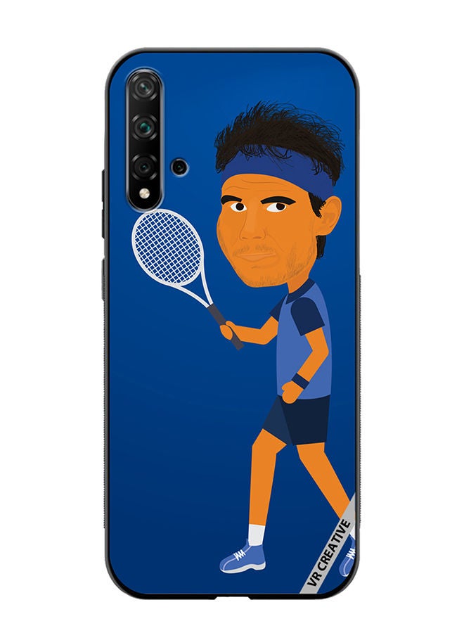VR CREATIVE Protective Case Cover For Huawei Nova 5T Tennis Player Male Character Design Multicolour - Image 1