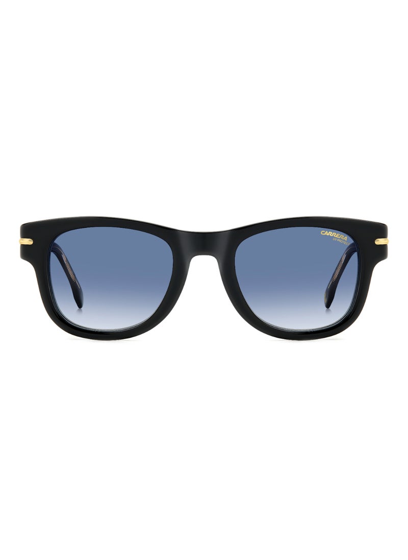 Carrera نظارة شمسية مستطيلة الشكل للرجال من CARRERA 330/S BLUE 42 مع حماية من الأشعة فوق البنفسجية - مقاس العدسة: 42.1 مم - أسود  - Image 3