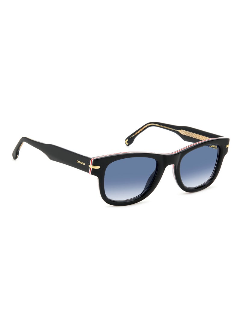 Carrera نظارة شمسية مستطيلة الشكل للرجال من CARRERA 330/S BLUE 42 مع حماية من الأشعة فوق البنفسجية - مقاس العدسة: 42.1 مم - أسود  - Image 2