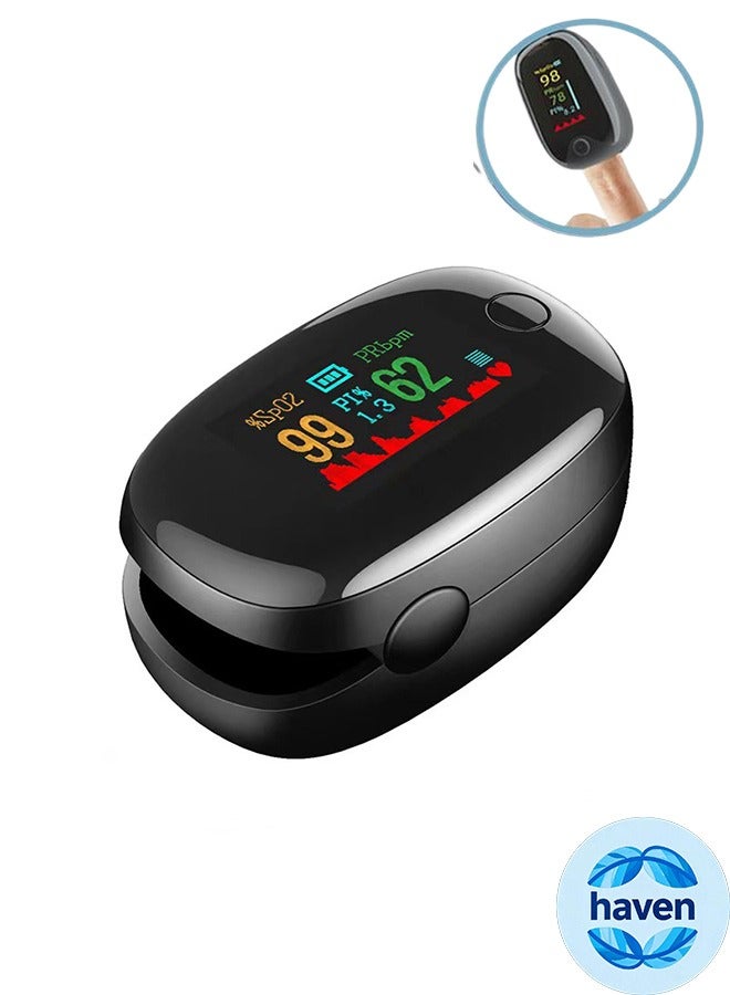 HAVEN Finger Clip Oximeter，Heart Rate Monitor  for Adult and Children，Pulse Oximeter Accurate Fast Oximetry SpO2 Reading for Outdoor Sports and Home - Image 1