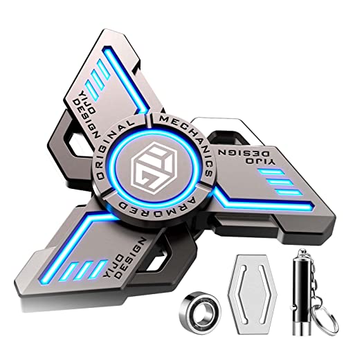 INNÃ”PLUS INNÔPLUS Fidget Spinner, Fidget Spinners Cool, Fidget Spinners for Adults, Stress Anxiety ADHD Relief Figets Toy, Fidget Light Up Spinner, Metal Finger Hand Spinner Toy with Luminous Light - Image 1