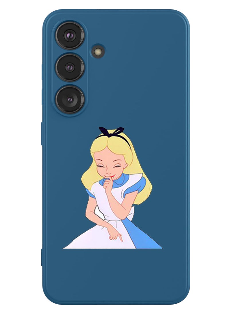 Theodor Protective Slim Fit Case Liquid Silicone Cover with Full Body Protection Anti-Scratch Shockproof Case For Samsung Galaxy S24 (Blue) - Alice Gigling - Image 1