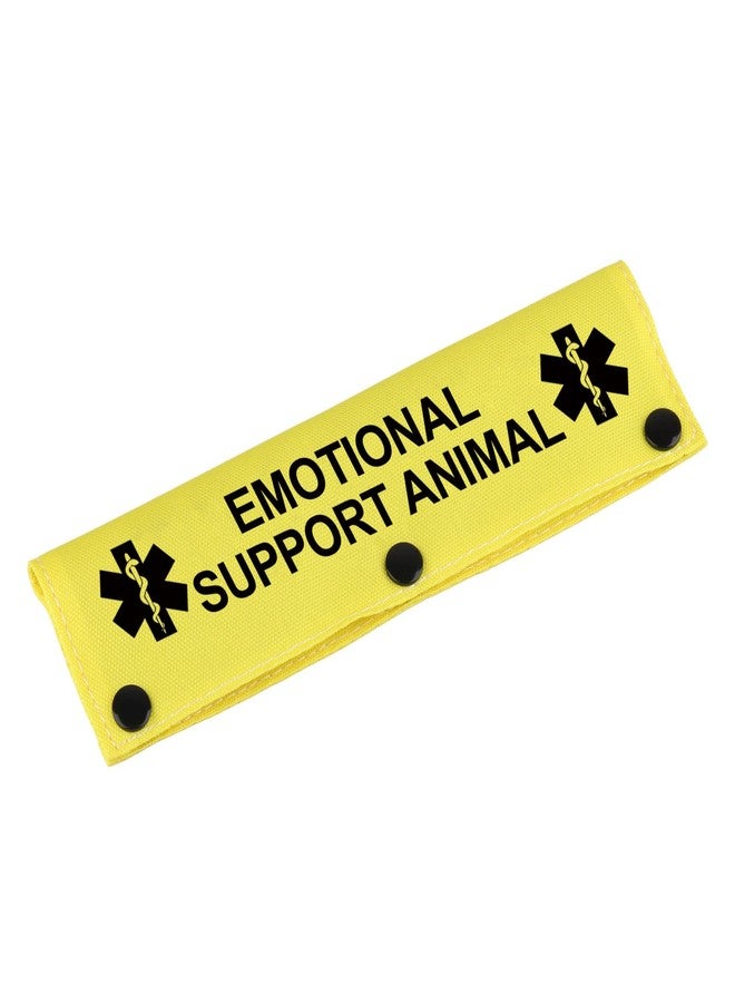 BLUPARK Therapy Service Dog Leash Sleeve Emotional Support Animal Dog Leash Wrap Wrap Alert Hanging ID Patch Tag Pet Birthday Gift (Emotional Support-YE Sleeve) - Image 1