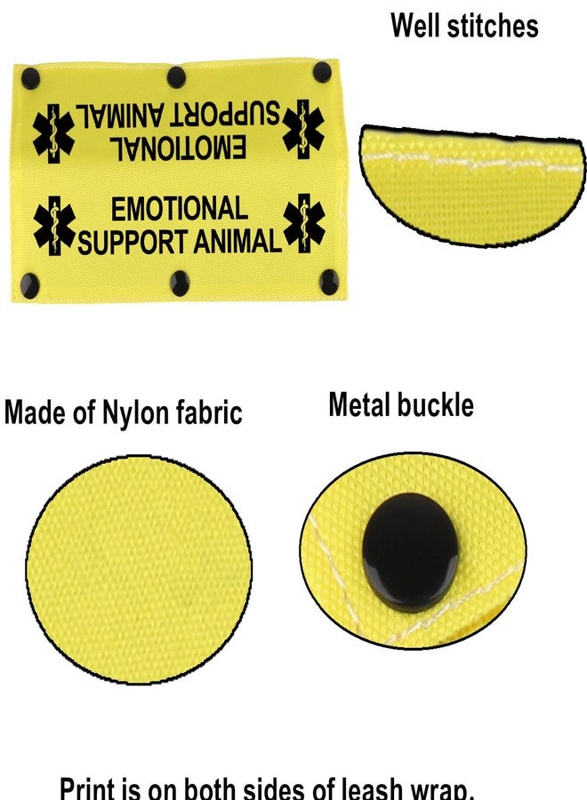 BLUPARK Therapy Service Dog Leash Sleeve Emotional Support Animal Dog Leash Wrap Wrap Alert Hanging ID Patch Tag Pet Birthday Gift (Emotional Support-YE Sleeve) - Image 5