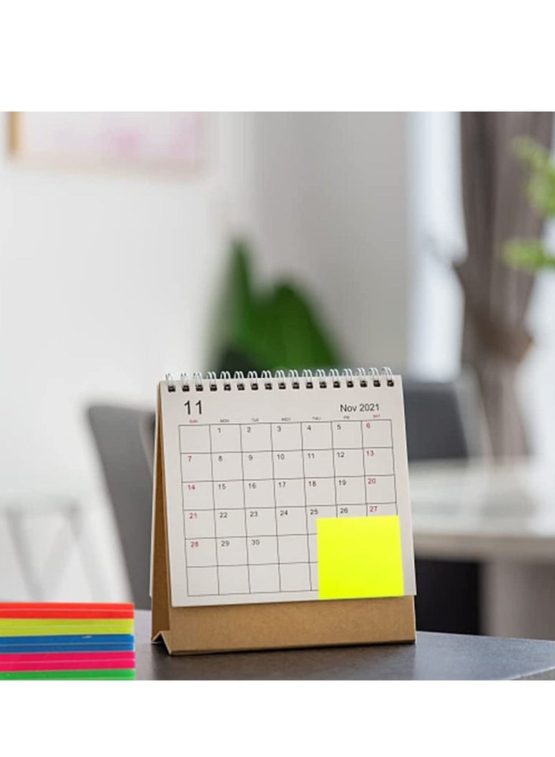 Y&D Transparent Sticky Notes, Colorful Self-Stick Note Clear for Office Message Reminder, Waterproof Translucent, See Through School Supplies (5 Colors, 5 Pads) 3 x Inch  - Image 4