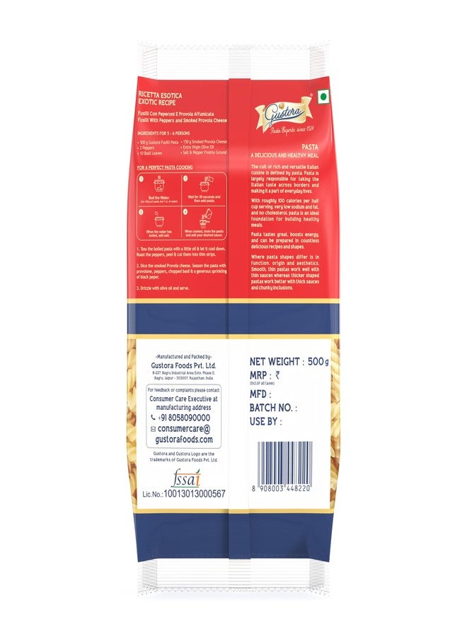 Gustora Healthy Fusilli & My Princess Kids Pasta Combo Made Of Durum Wheat Semolina I Rich In Protein & Fibre I Zero Cholesterol I Vegetarian I No Trans - Fat I Cooking Time 10 Min - 750 Gm - Image 3