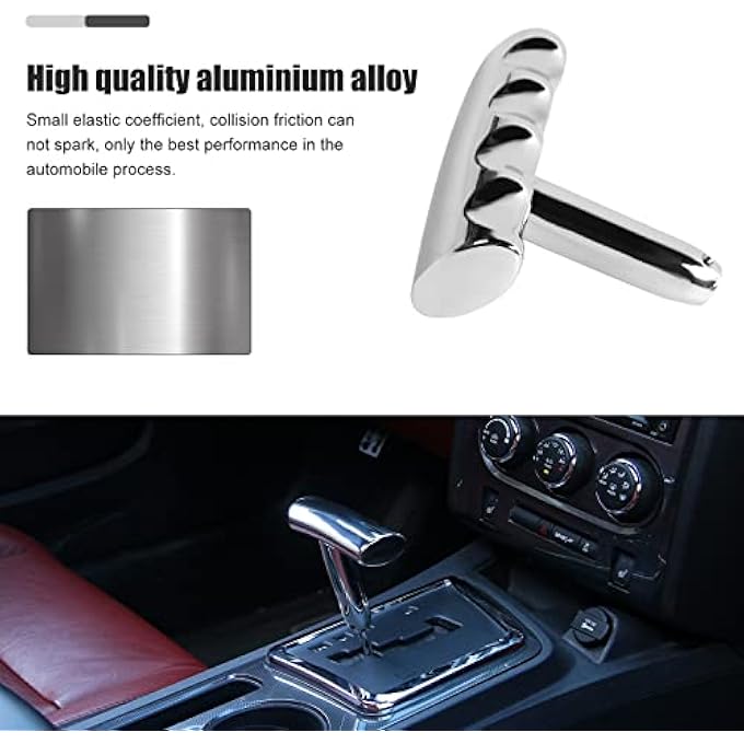 ريحني مقبض ناقل الحركة T مقبض ناقل الحركة من سبيكة الألمنيوم مناسب 20122017 لجيب رانجلر JK لجيب دودج تشارجر تشالنجر كومباس كروم - Image 5