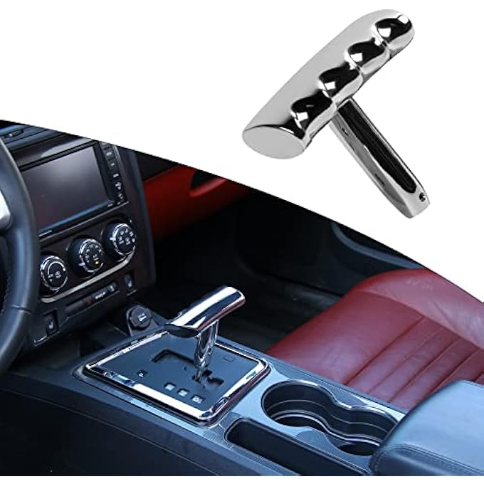 ريحني مقبض ناقل الحركة T مقبض ناقل الحركة من سبيكة الألمنيوم مناسب 20122017 لجيب رانجلر JK لجيب دودج تشارجر تشالنجر كومباس كروم - Image 1