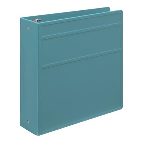 Carstens 3-Inch Heavy Duty 3-Ring Binder - Side Opening, Powder Blue, Durable Plastic, Precision No-Gap Rings, Waterproof Cover, No Pockets, Holds 400 US Letter Sheets, BPA-Free, Made in USA (1744-3R) - Image 2