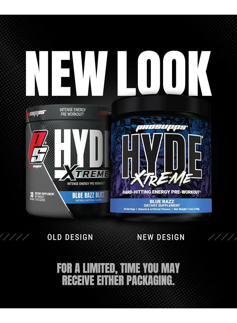 ProSupps Mr Hyde Xtreme Former NitroX Pre Workout Powder Energy with Beta Alanine, Creatine & Nitrosigine, (30 Servings, Blue Razz Blitz) - Image 3